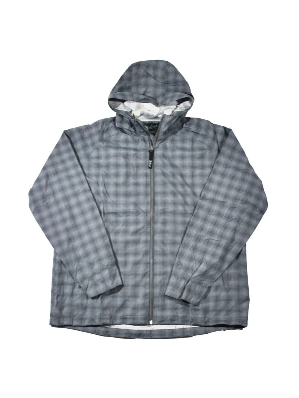 Vintage Woolrich Outdoors Pattern Wind Rain Zip Hood Jacket Size Large